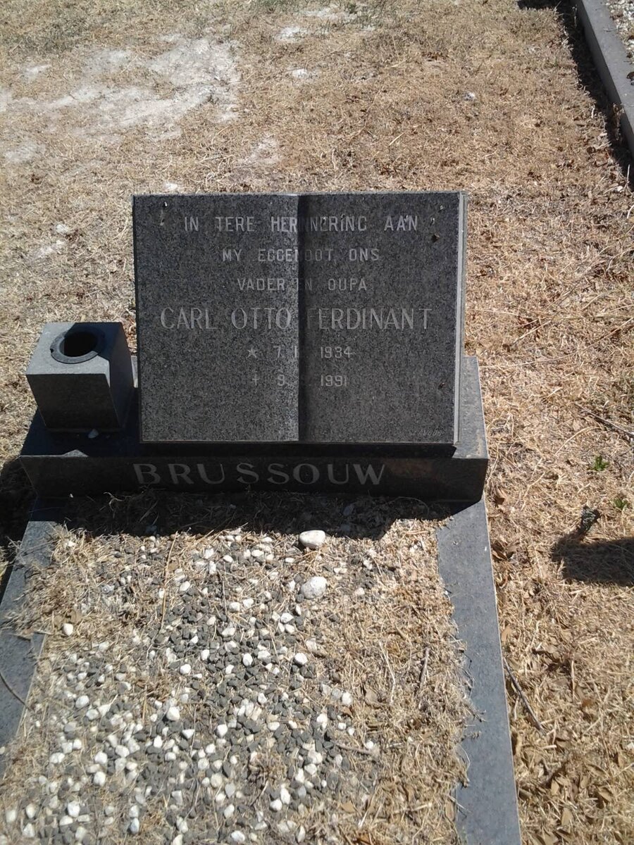 BRUSSOUW Carl Otto Ferdinant 1934-1991