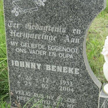 BENEKE Johnny 1933-2004