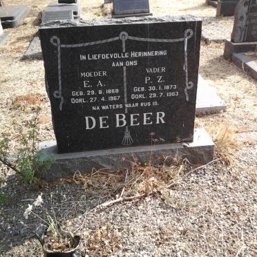 BEER P.Z., de 1873-1963 &amp; E.A.  1868-1967
