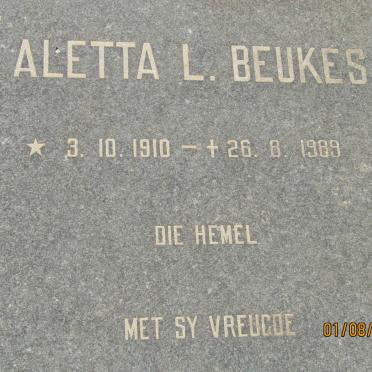 BEUKES Aletta L. 1910-1989 