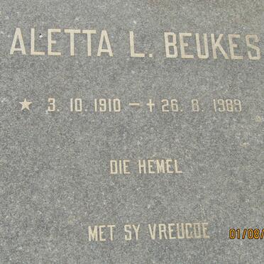 BEUKES Aletta L. 1910-1989 