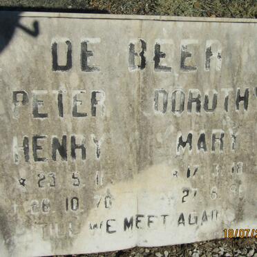 BEER Peter Henry, de 1911-1970 &amp; Dorothy Mary 1918-1996