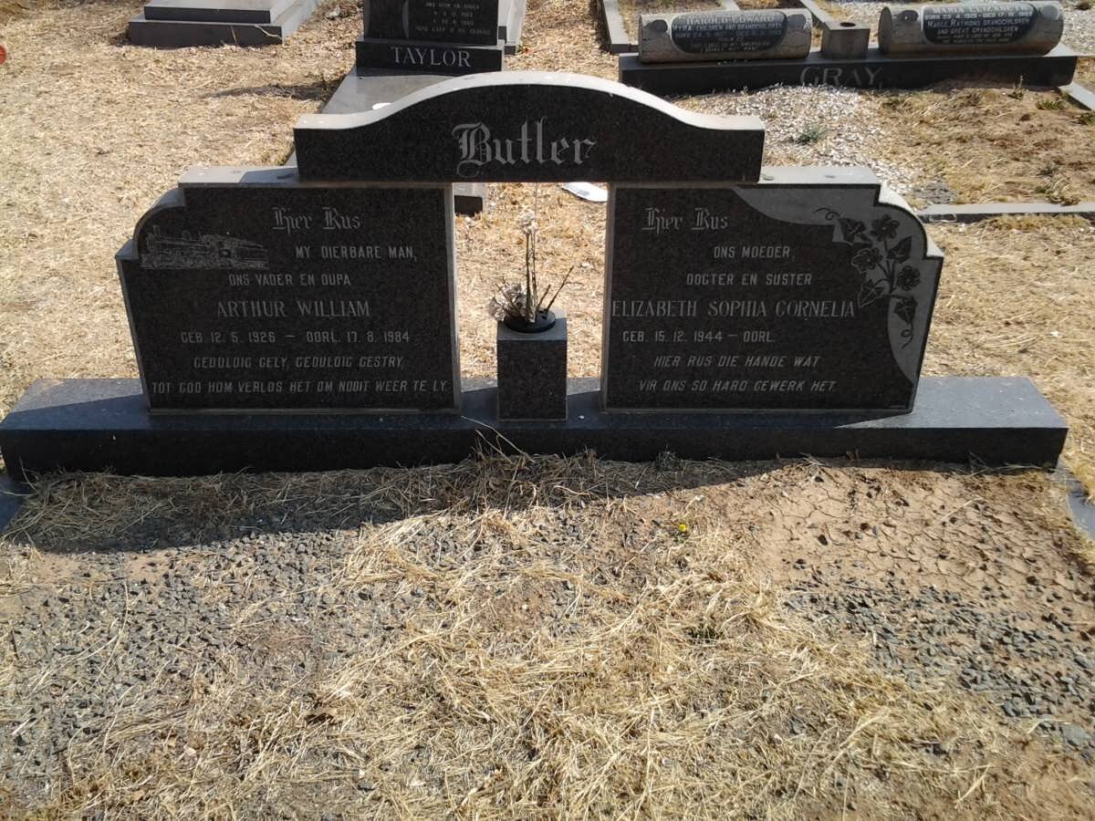 BUTLER Arthur William 1926-1984 &amp; Elizabeth Sophia Cornelia 1944-