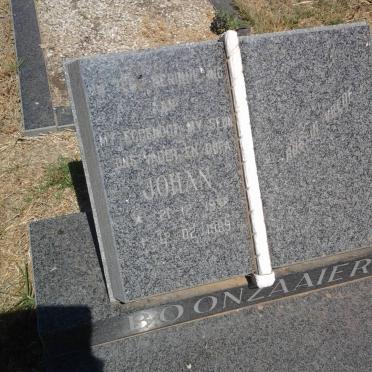 BOONZAAIER Johan 1932-1989