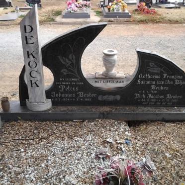 BEUKES Dirk Jacobus 1919-2007 &amp; Catharina Franzina Susanna VAN BILJON 1928- :: KOCK Petrus Johannes Bester, de 1924-1982  