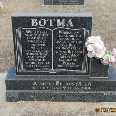 BOTMA Almero Petrus 1958-2009