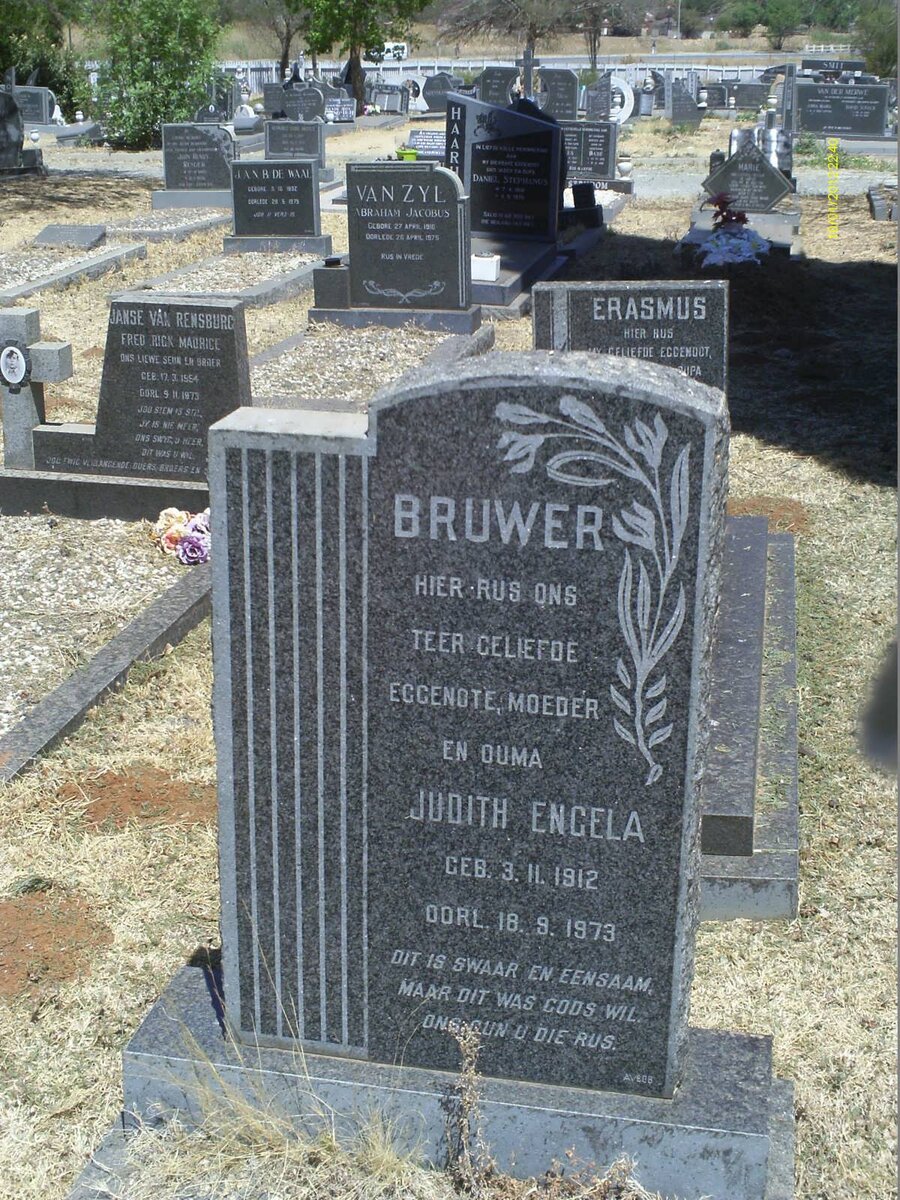 BRUWER Judith Engela 1912-1973