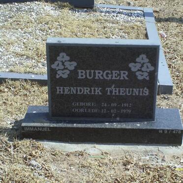 BURGER Hendrik Theunis 1912-1979