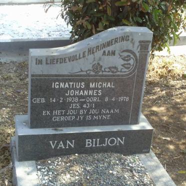 BILJON Ignatius Michal Johannes, van 1938-1978