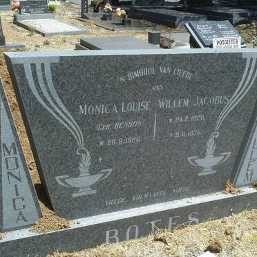 BOTES Willem Jacobus 1920-1975 &amp; Monica Louise BENSON 1920-