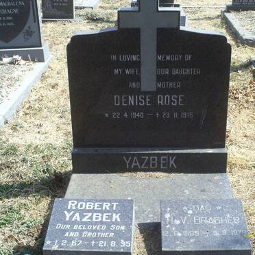 BRASHER H.V. 1909-1978 :: YAZBEK Denise Rose 1940-1975 :: YAZBEK Robert 1967-1995