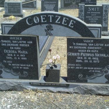 COETZEE Gerrit Petrus Nicholaas 1902-1973 &amp; Debora Maria 1913-1995