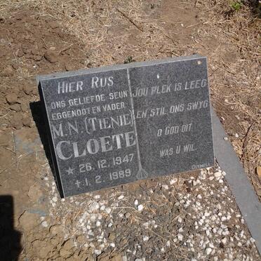 CLOETE M.N. 1947-1989