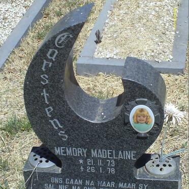 CARSTENS Memory Madelaine 1973-1978