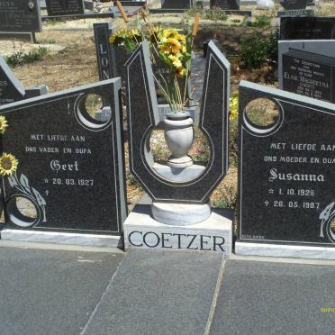 COETZER Gert 1927- &amp; Susanna 1926-1987