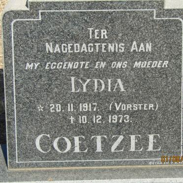 COETZEE Lydia nee VORSTER 1917-1973