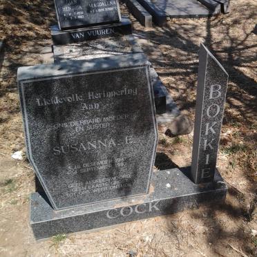 COCK Susanna E. 1947-1993