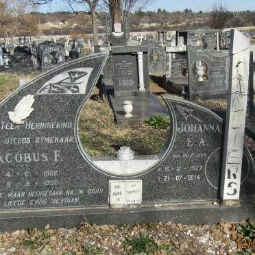 CILLIERS Jacobus F. 1922-1990 &amp; Johanna E.A. DU PLOOY 1927-2014