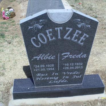 COETZEE Albie 1928-1994 &amp; Freda 1932-2013