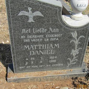COETZEE Matthiam Daniel 1924-1985