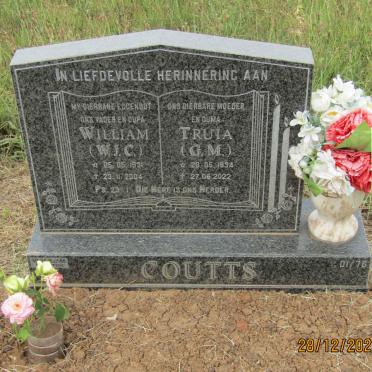 COUTTS W.J.C. 1931-2004 &amp; G.M. 1934-2022