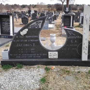 CILLIERS Jacobus F. 1922-1990 &amp; Johanna E.A. Du PLOOY 1927-