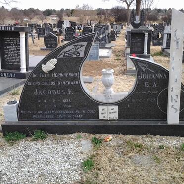 CILLIERS Jacobus F. 1922-1990 &amp; Johanna E.A. Du PLOOY 1927-