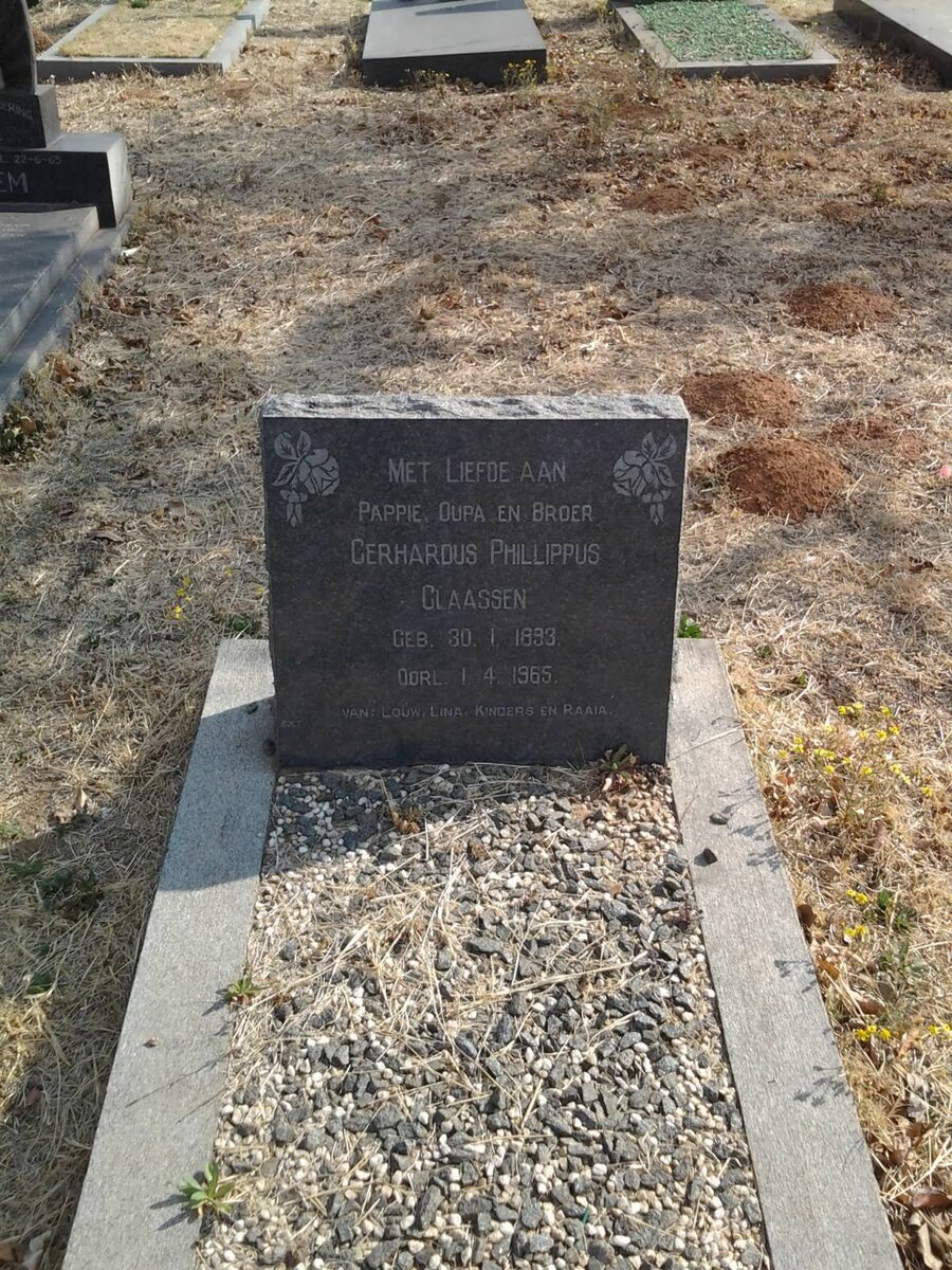 CLAASSEN Gerhardus Philippus 1893-1965