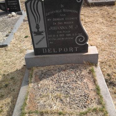 DELPORT Johanna M.J. nee PEACH 1909-1965