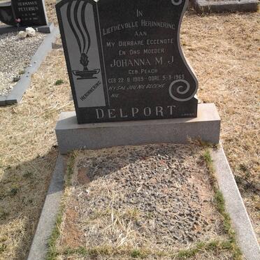 DELPORT Johanna M.J. nee PEACH 1909-1965