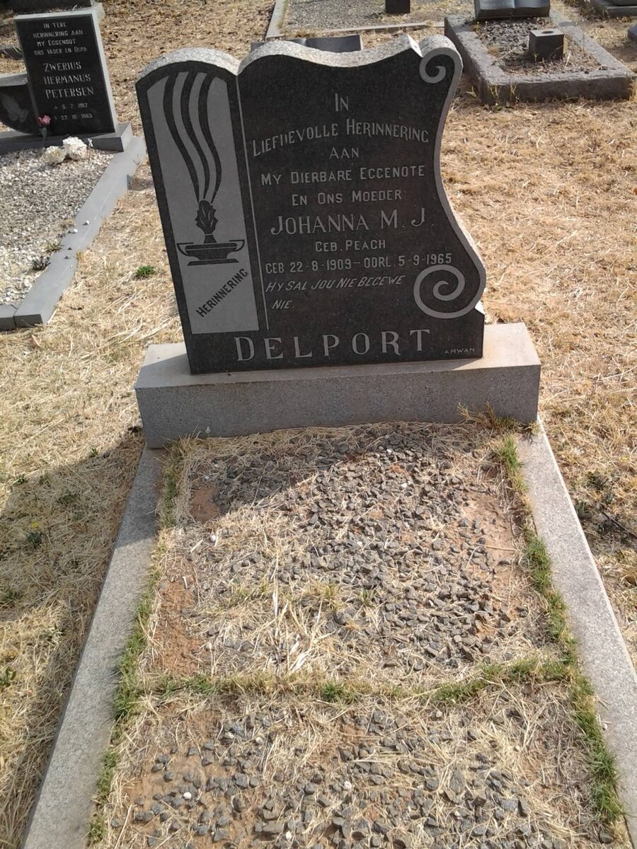 DELPORT Johanna M.J. nee PEACH 1909-1965