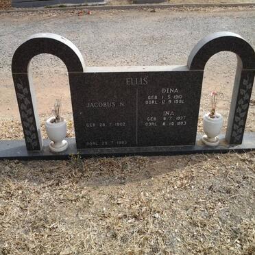 ELLIS Jacobus N. 1902-1983 :: ELLIS Dina 1910-1994 :: ELLIS Ina 1937-1993 