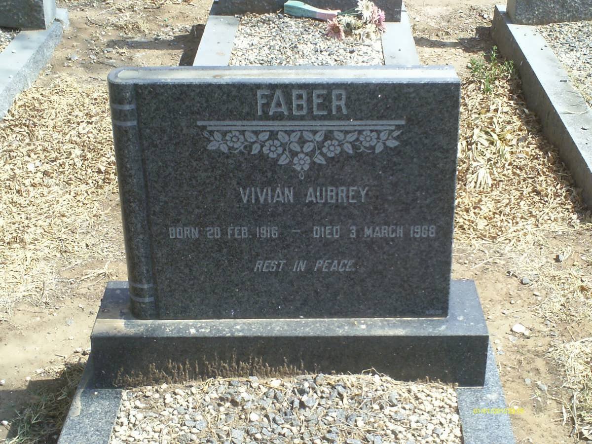 FABER Vivian Aubrey 1916-1968