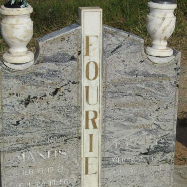 FOURIE Manus 1921-1996 &amp; Kitty 1925-2013