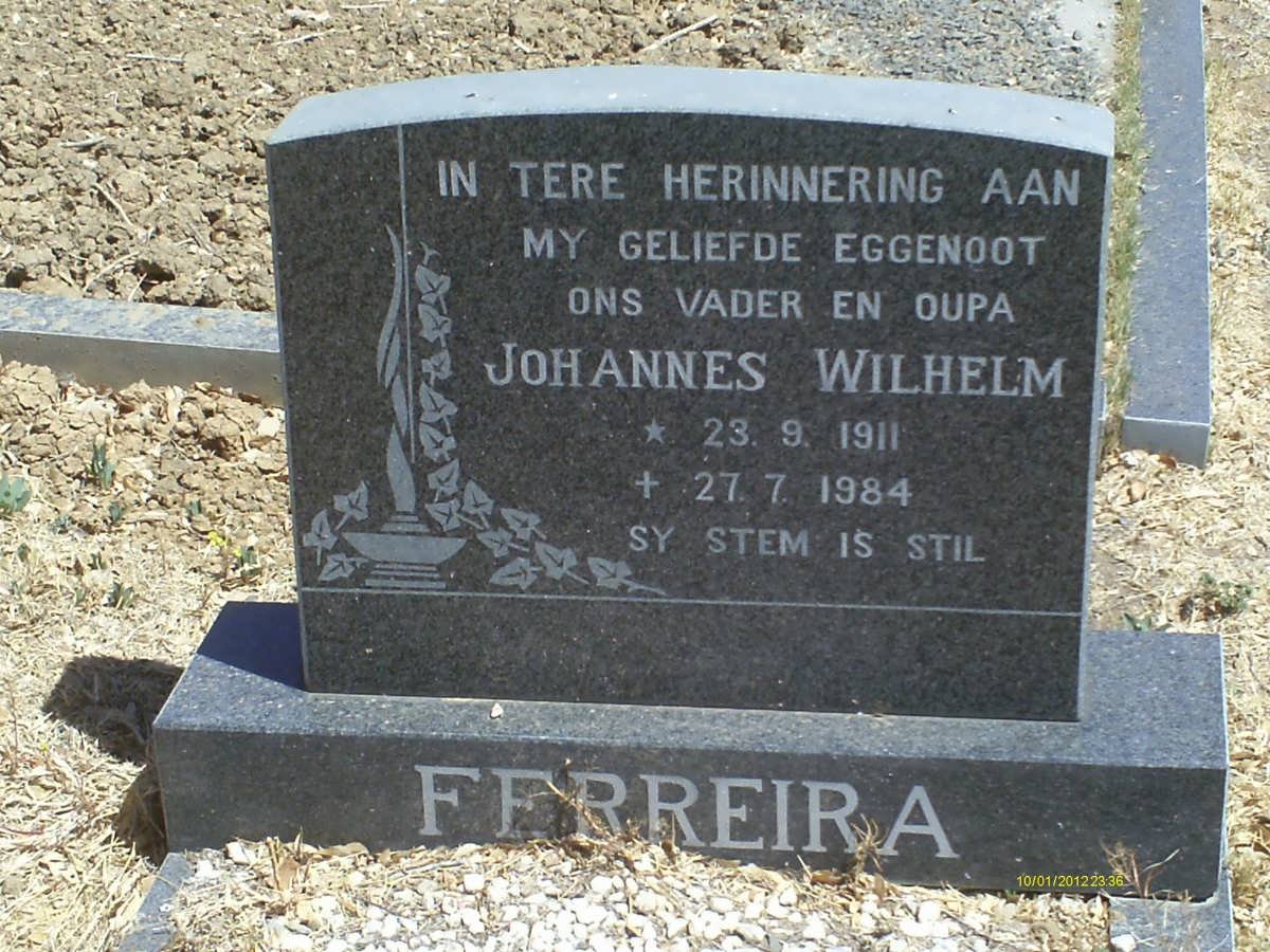 FERREIRA Johannes Wilhelm 1911-1984