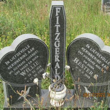 FITZGERALD Willie 1938-2003 &amp; Hester 1939-