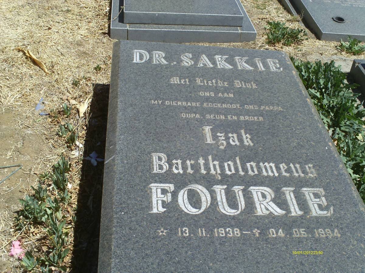 FOURIE Izak Bartholomeus 1938-1994
