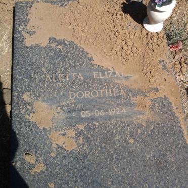 FOURIE Aletta Elizabeth Dorothea 1924-