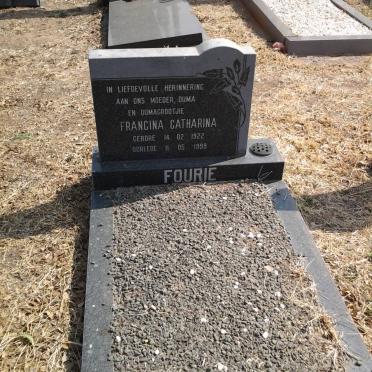 FOURIE Francina Catharina 1922-1999