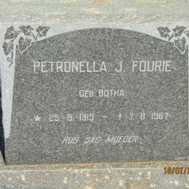 FOURIE Petronella J. nee BOTHA 1919-1967