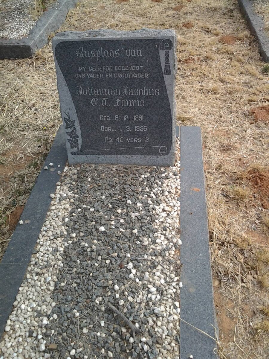 FOURIE Johannes Jacobus C.T. 1891-1956