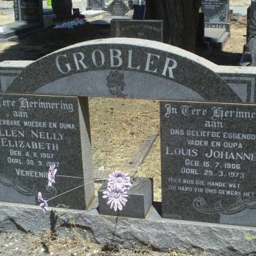 GROBLER Louis Johannes 1906-1973 &amp; Ellen Nelly Elizabeth 1907-1987
