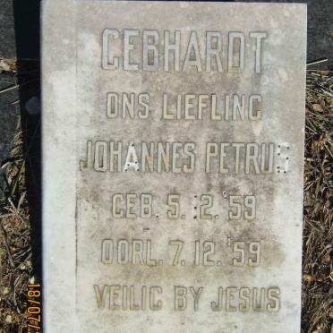 GEBHARDT Johannes Petrus 1959-1959