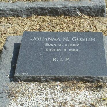 GOSLIN Johanna M. 1887-1964