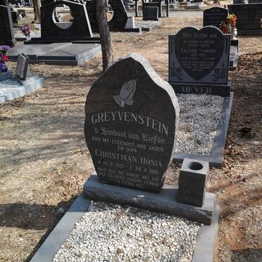 GREYVENSTEIN Christiaan Hosia 1921-1981