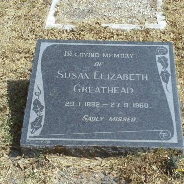 GREATHEAD Susan Elizabeth 1882-1960