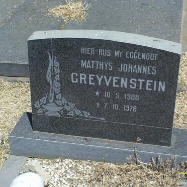 GREYVENSTEIN Matthys Johannes 1908-1976
