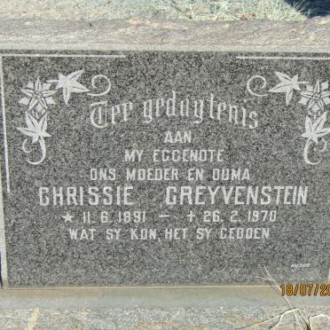 GREYVENSTEIN Chrissie 1891-1970
