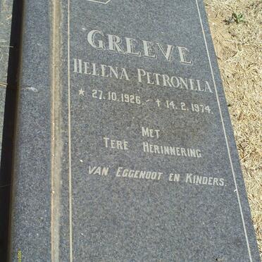 GREEVE Helena Petronela 1926-1974