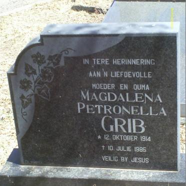 GRIB Magdalena Petronella 1914-1985
